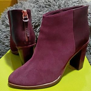 EUC Ted Baker Azaila ankle boots, burgundy suede